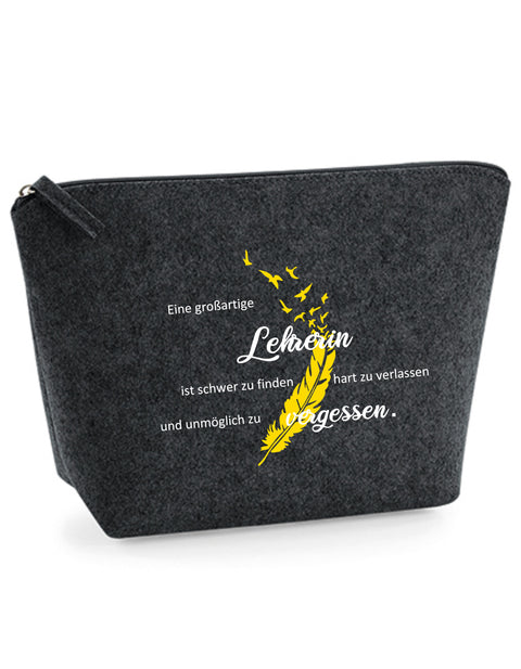 Filz Täschchen Easy S/M L08 Eine großartige Lehrerin