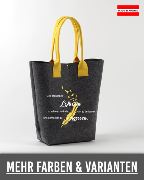 Filz Tasche Shopper L08 Eine großartige Lehrerin