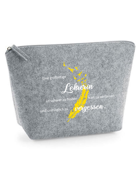 Filz Täschchen Easy S/M L08 Eine großartige Lehrerin