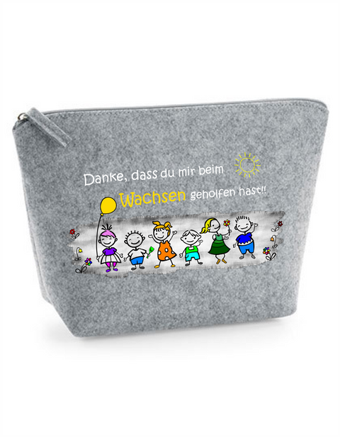 Filz Täschchen Easy S/M L12 Danke, dass du uns beim Wachsen geholfen hast! Kinder