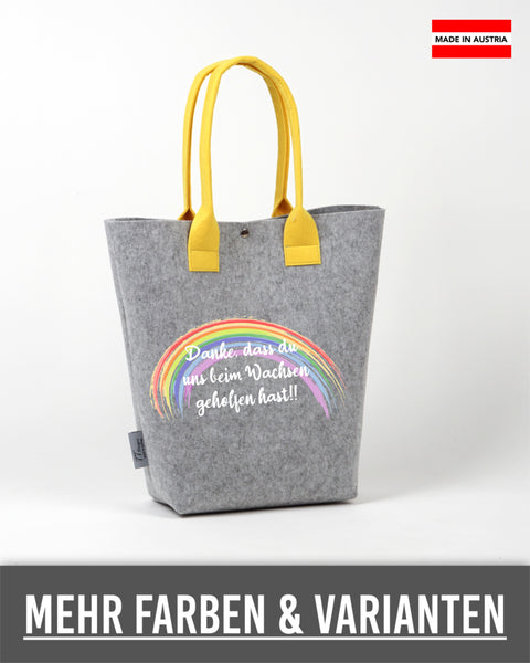 Filz Tasche Shopper L11 Danke, dass du uns beim Wachsen geholfen hast!
