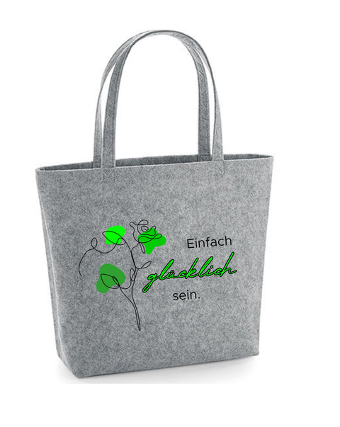 Filz Tasche Easy Bag 125 Einfach glücklich sein
