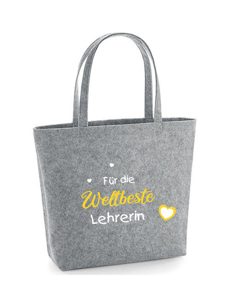 Filz Tasche Easy Bag L14 Für die Weltbeste Lehrerin