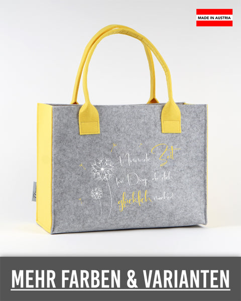 Filztasche "Nimm dir Zeit" – Größen S/M/L