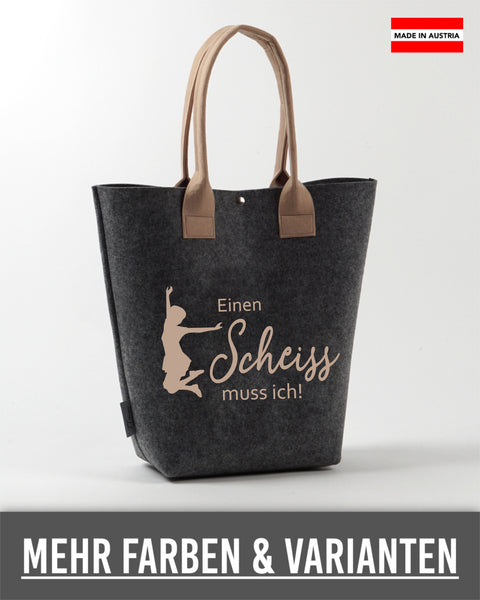 Filz Tasche Shopper (002 Einen Scheiss muss ich)