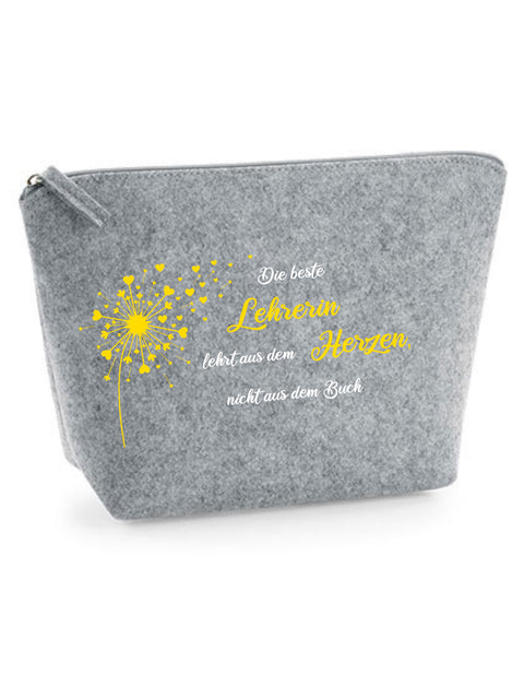 Filz Täschchen Easy S/M L02 Lehre lehren aus dem Herzen Pusteblume