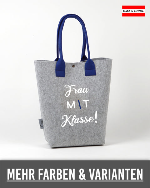 Filz Tasche Shopper L07 Frau mit Klasse!