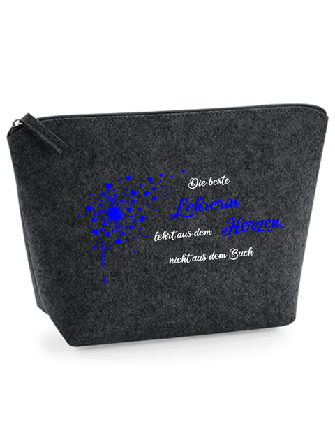 Filz Täschchen Easy S/M L02 Lehre lehren aus dem Herzen Pusteblume