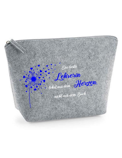 Filz Täschchen Easy S/M L02 Lehre lehren aus dem Herzen Pusteblume