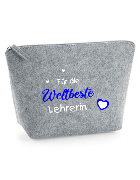 Filz Täschchen Easy S/M L14 Für die Weltbeste Lehrerin