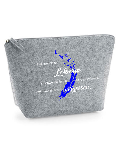 Filz Täschchen Easy S/M L08 Eine großartige Lehrerin
