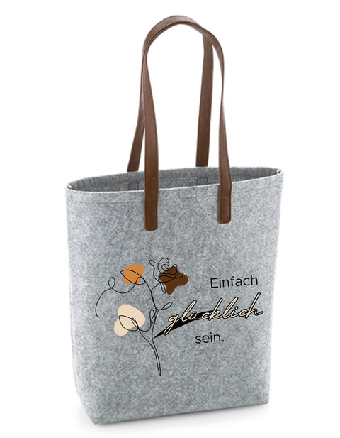 Filz Tasche Easy Bag Premium 125 Einfach glücklich sein