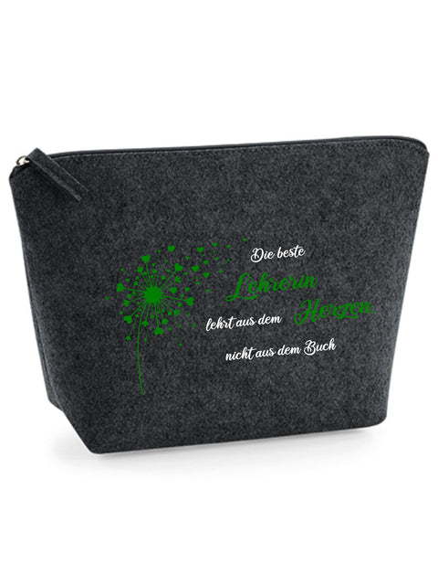 Filz Täschchen Easy S/M L02 Lehre lehren aus dem Herzen Pusteblume