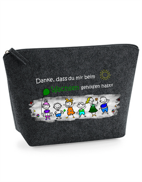 Filz Täschchen Easy S/M L12 Danke, dass du uns beim Wachsen geholfen hast! Kinder