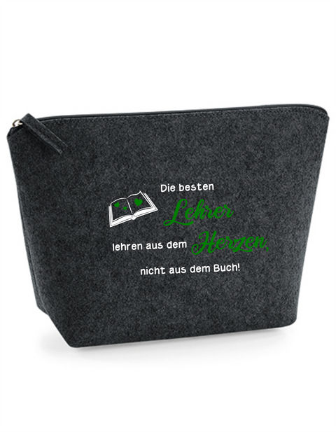 Filz Täschchen Easy S/M L01 Lehre lehren aus dem Herzen