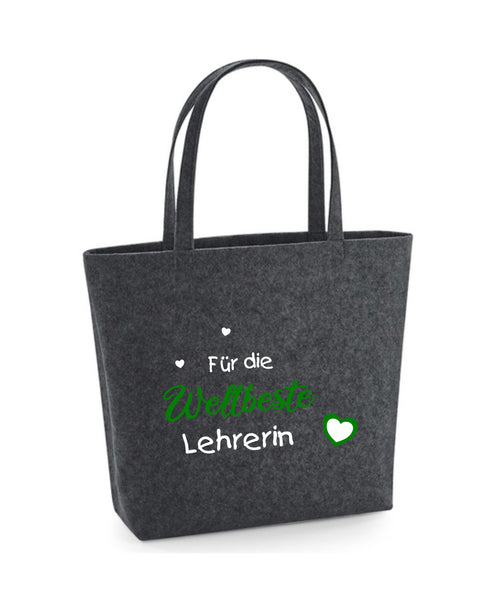 Filz Tasche Easy Bag L14 Für die Weltbeste Lehrerin