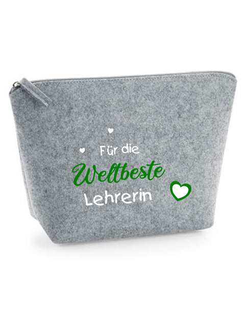 Filz Täschchen Easy S/M L14 Für die Weltbeste Lehrerin