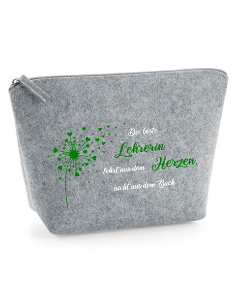 Filz Täschchen Easy S/M L02 Lehre lehren aus dem Herzen Pusteblume