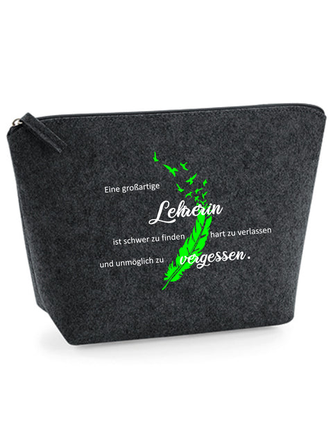 Filz Täschchen Easy S/M L08 Eine großartige Lehrerin