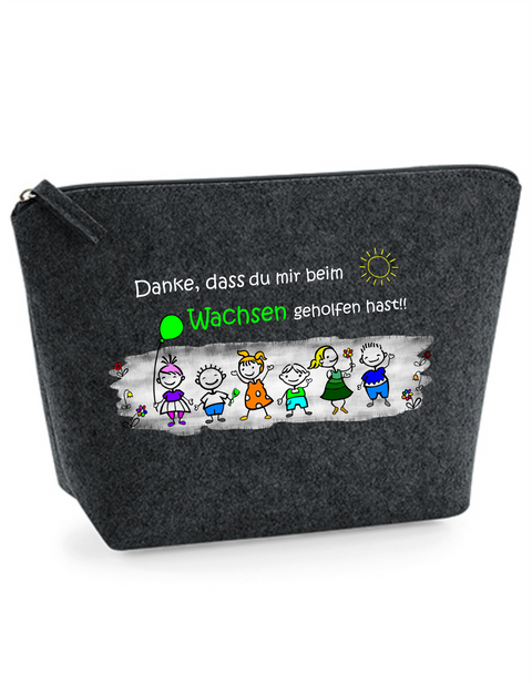 Filz Täschchen Easy S/M L12 Danke, dass du uns beim Wachsen geholfen hast! Kinder