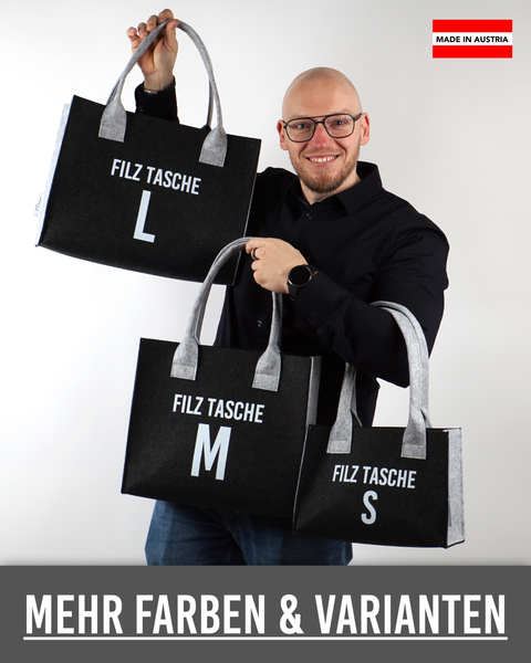 Filz Tasche S/M/L Oups 008 Heute ist ein guter Tag