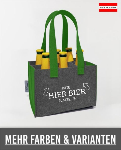 Filz 6er Träger Hier Bier platzieren "662"