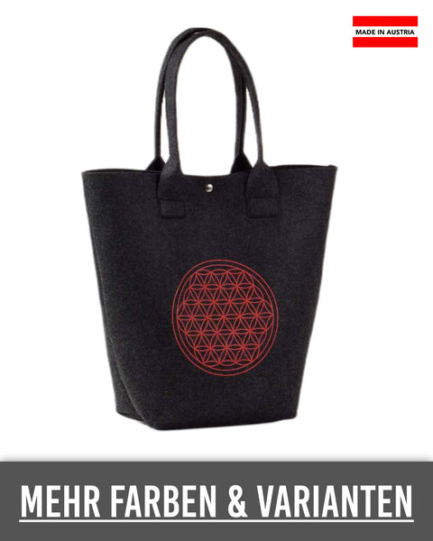 Filz Shopper "Blume des Lebens"