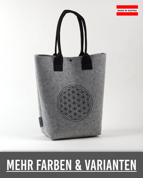 Filz Shopper "Blume des Lebens"
