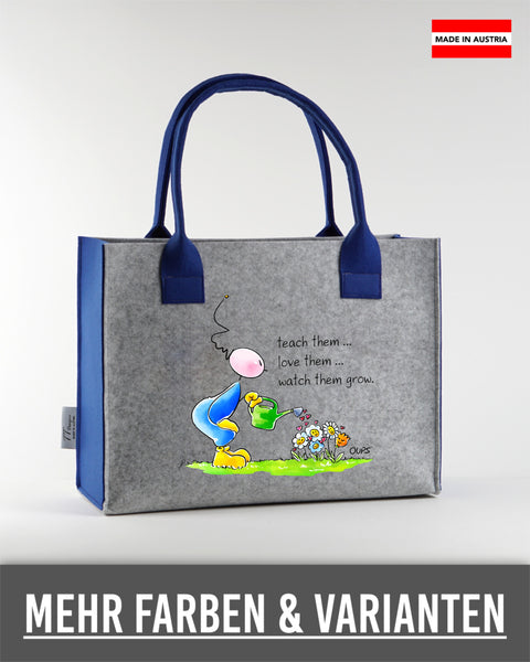 Filz Tasche S/M/L Oups L016 teach them... love them watch them grow