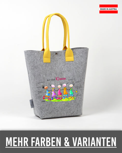 Filz Shopper Oups L018 Wir sind Klasse