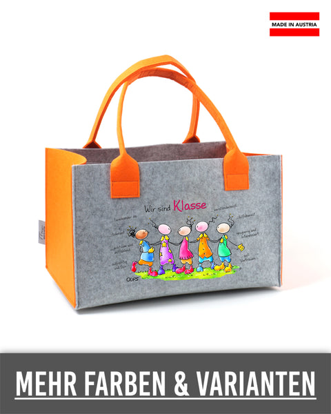 Filz Einkaufskorb Oups L018 Wir sind Klasse
