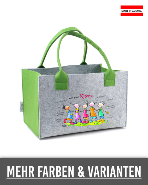 Filz Einkaufskorb Oups L018 Wir sind Klasse