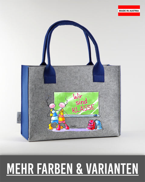 Filz Tasche S/M/L Oups L020 Wir sind Klasse
