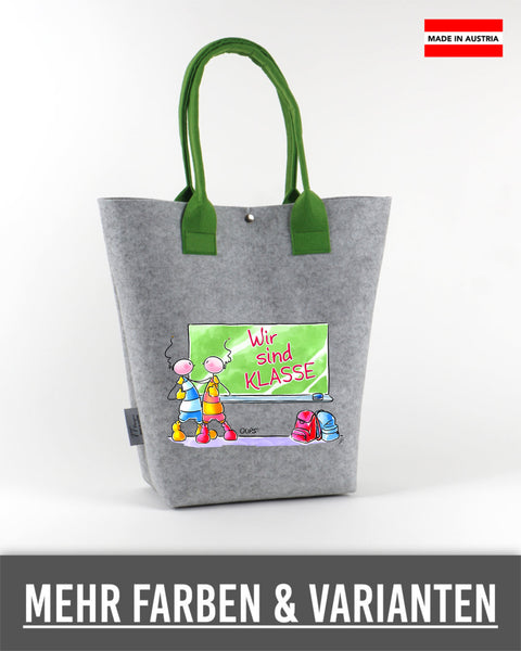 Filz Shopper Oups L020 Wir sind Klasse