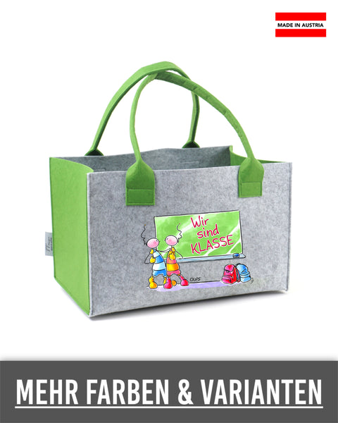Filz Einkaufskorb Oups L020 Wir sind Klasse