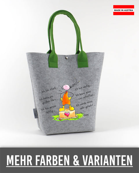 Filz Shopper Oups L021 Ich bin...