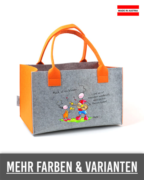 Filz Einkaufskorb Oups L022 Musik ist eine Wunder...