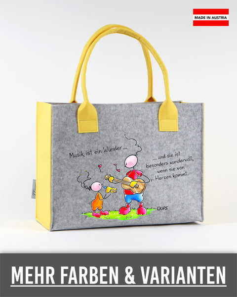 Filz Tasche S/M/L Oups L022 Musik ist eine Wunder...