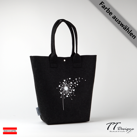 Filz Tasche Shopper (Pusteblume)