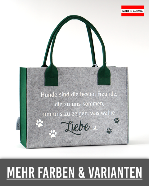 Filz Tasche 034 Hunde sind die besten Freunde