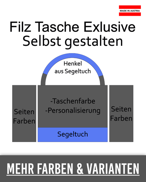 Filz Tasche Exklusiv (Selbst gestalten)