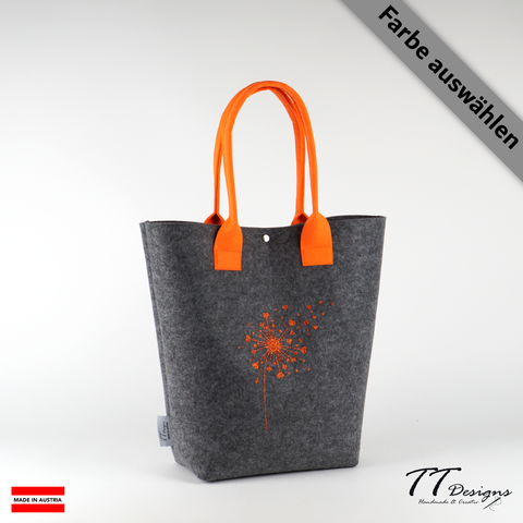 Filz Tasche Shopper (Pusteblume)