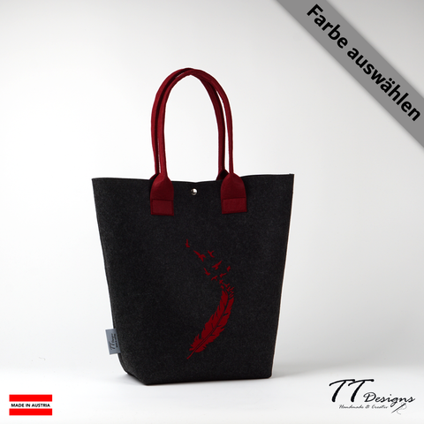 Filz Tasche Shopper (Feder)