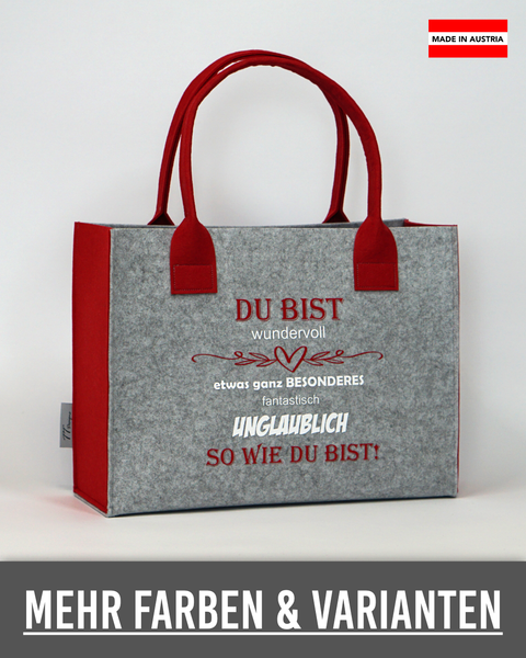 Filz Tasche 023 Du bist wundervoll