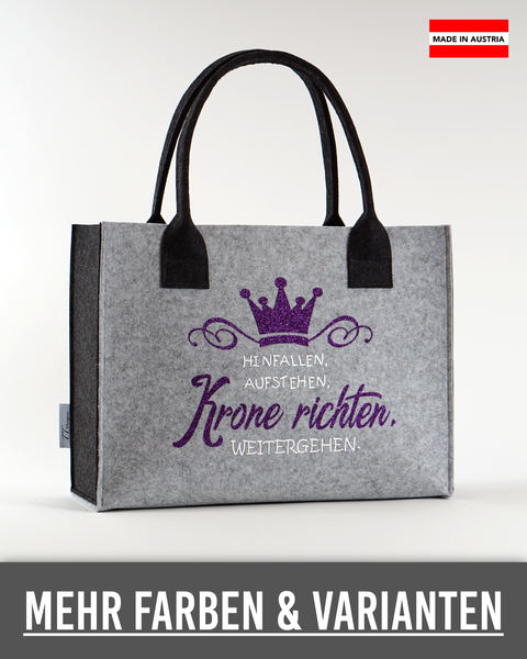 Filz Tasche 036 Krone richten