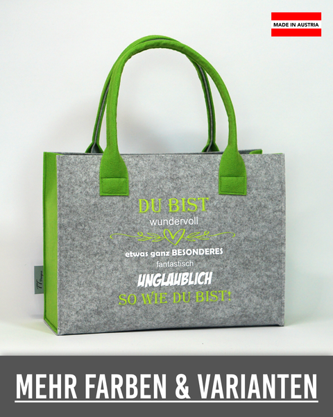 Filz Tasche 023 Du bist wundervoll