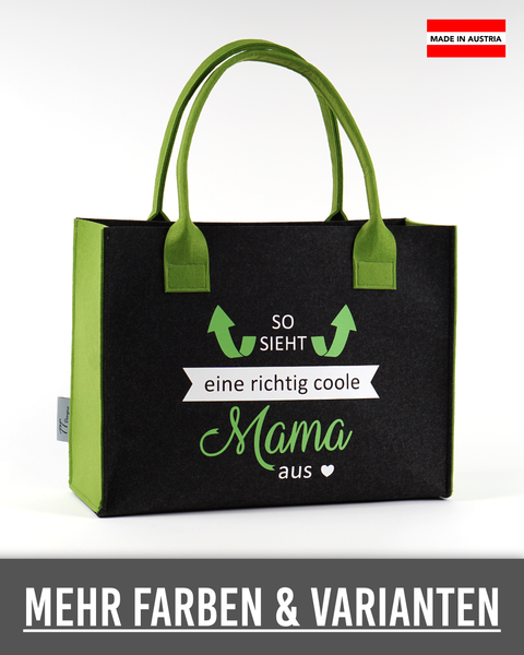 Filz Tasche 020 So sieht eine richtig coole Mama aus