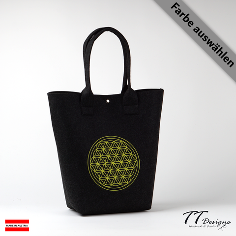 Filz Shopper "Blume des Lebens"