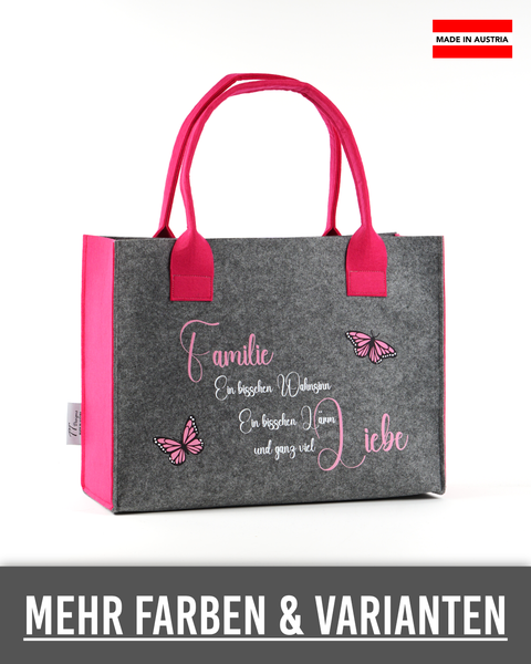 Filz Tasche 040 Familie Ein bisschen Wahnsinn...Liebe