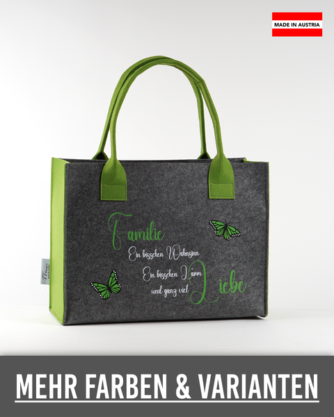 Filz Tasche 040 Familie Ein bisschen Wahnsinn...Liebe